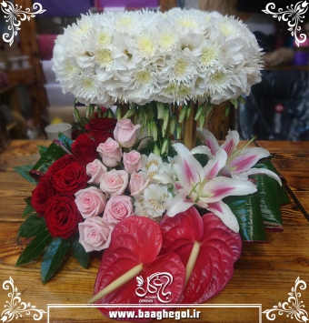سبد گل لوکس کد sabadLs 0010